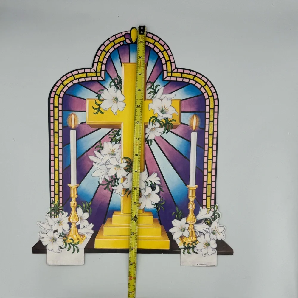 VNTG 1989‎ Beistle Religious Easter Wall Decor Lot Bible Cross Dove Trumpet USA